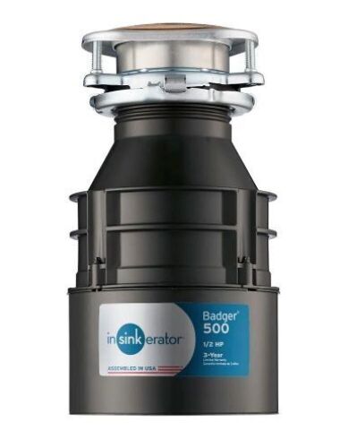 InSinkErator Badger 500 Standard Series 1/2 HP Continuous Feed Garbage Disposal - Lot 125