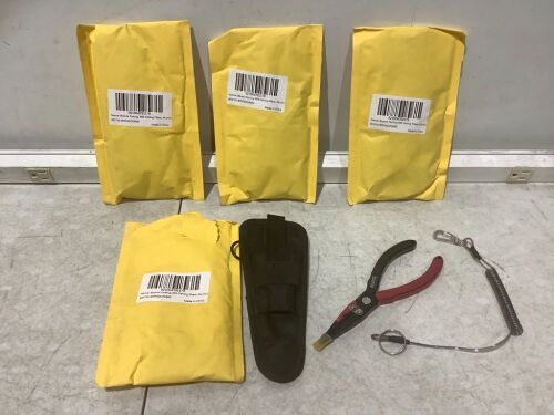 Lot of (4) Booms Fishing X03 Fishing Pliers with Sheath and Lanyard   - Lot 305