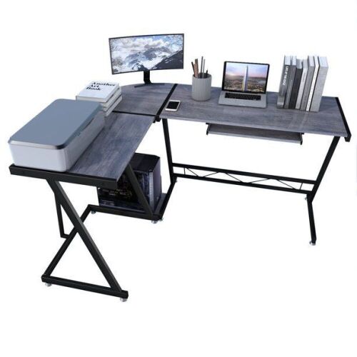Odema L-Shaped Reversible Computer Workstation Gaming Desk  - Lot 507