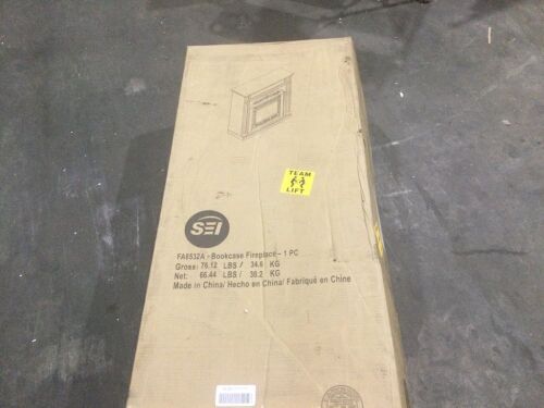 SEI Furniture Tennyson Electric Bookcases Fireplace - Mantle ONLY, Does Not Have Bookcases or Fireplace Insert  - Lot 627