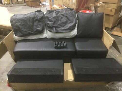 Modern Bonded Leather Sectional Sofa - No Hardware  - Lot 800