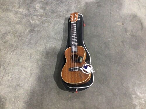 23in Acoustic Concert Sapele Ukulele Starter Kit w/ Gig Bag, Strap, Tuner - Lot 628