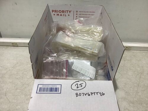 Lot of (25) 300 PCS Pretzel Bags 2" x 11" Self Adhesive Food Safe Clear Plastic Treat Bags - Lot 327