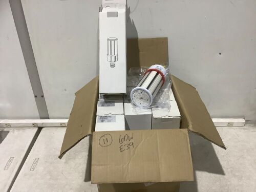 Lot of (11) 60W E39 LED Corn Light Bulbs  - Lot 329