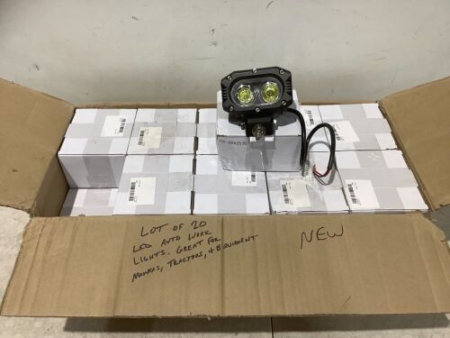 Lot of (20) LED Auto Work Lights, Great for Mowers, Tractors & Equipment - Lot 356