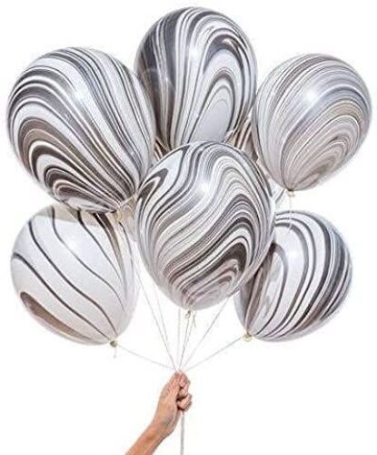 Lot of (40) Black Marble Agate Qualatex Balloons 11-Inch 25 Per Pack - Lot 390