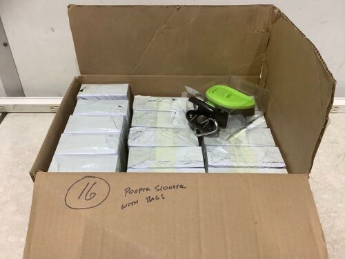 Lot of (16) Pooper Scoopers with Bags  - Lot 552