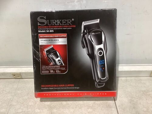 Surker Washable Rechargeable Hair Clippers  - Lot 574