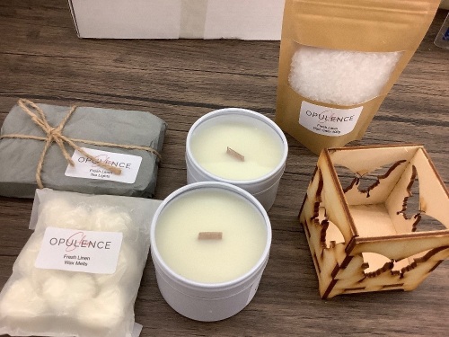 Lot of (2) Sheer Opulence Soy Candle Gift Box (Fresh Linen, Large, New - Lot 127