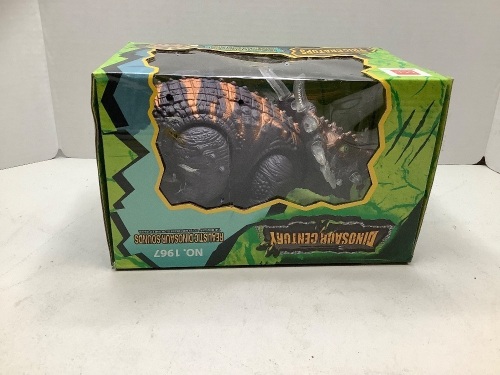 Dinosaur Century Triceratops with Realistic Dinosaur Sounds, With Lights, Appears New - Lot 149