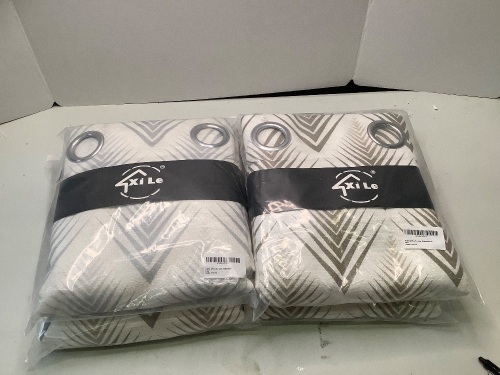 Lot of (2) 2 Packs of Xi-Li Curtains, Natural, New - Lot 197