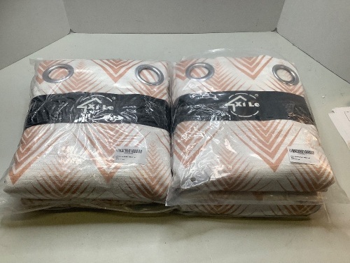 Lot of (2) 2 Pack Xi-Li Curtains, Blush, New - Lot 218