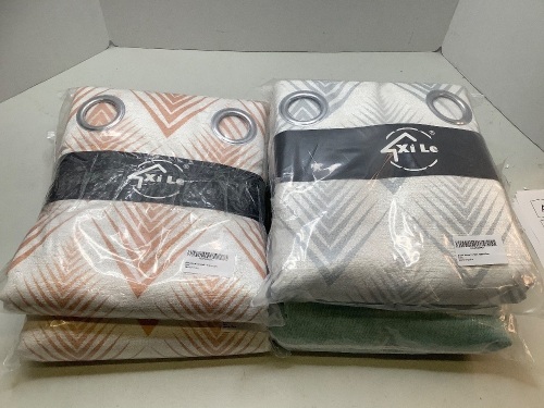 Lot of (2) 2 Pack Xi-Li Curtains, Blush, New - Lot 244