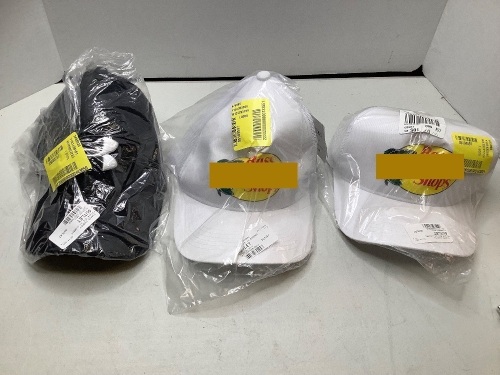 Lot of (3) Assorted Hats, Appears New - Lot 340