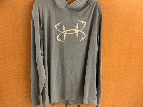Under Armor Men's XXL Loose Hooded Shirt, Ecommerce Return, Small Hole under hood - Lot 370