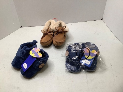 Lot of (3) Infant Booties, 9 Months, & 6-12 Months, Ecommerce Return - Lot 373