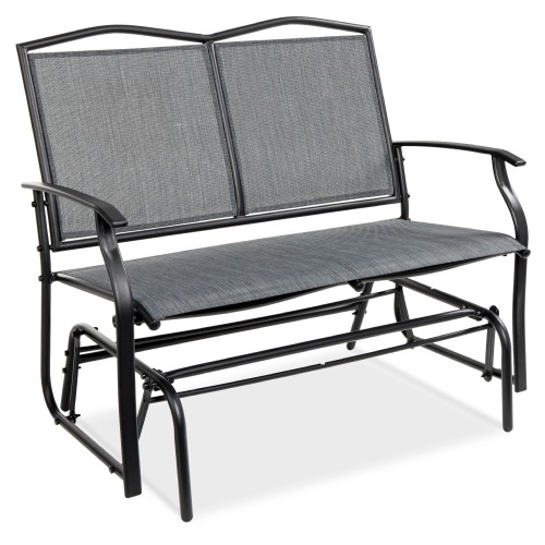 2-Person Patio Loveseat Swing Glider, Bench Rocker w/ Armrests - Lot 1294