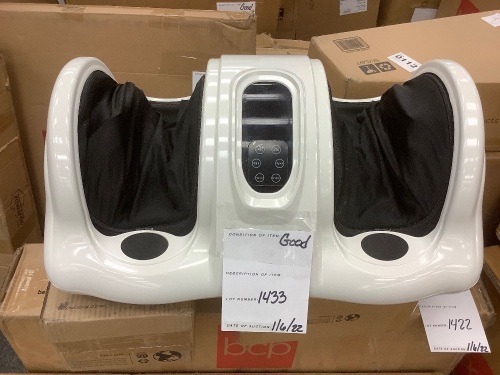 Therapeutic Foot Massager w/ High Intensity Rollers, 3 Modes - Lot 1433