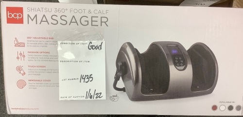 Reflexology Shiatsu Foot Massager w/ High-Intensity Rollers, Remote Control - Lot 1435