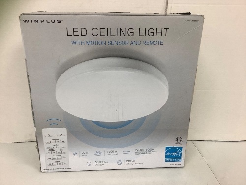 Winplus LED Ceiling Light, Missing Remote, Untested, E-Commerce Return - Lot 80