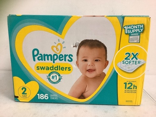 Pampers Swaddlers, Size 2, New - Lot 88G