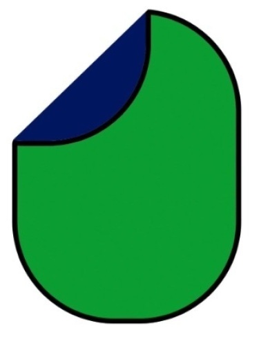 Kate Solid Green/ Blue Collapsible Backdrop, E-Comm Return - Lot 169G