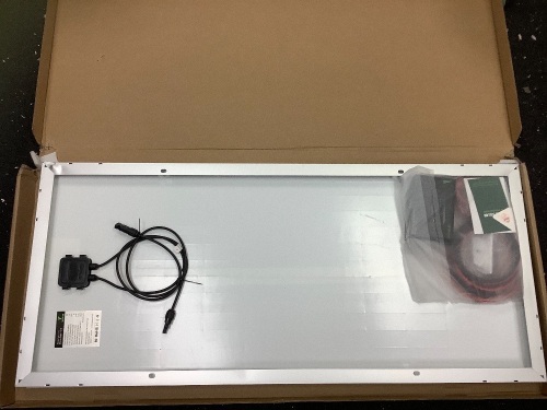 100W Monocrystalline Silicon Solar Panel, Appears new, Untested - Lot 326