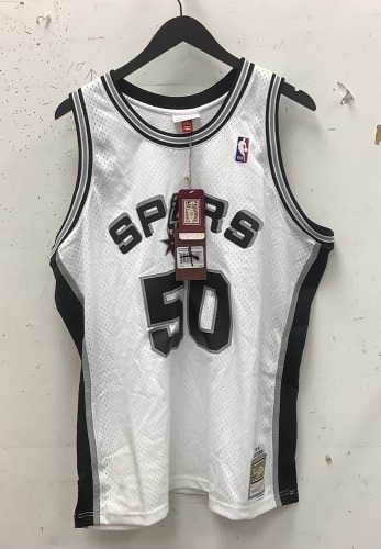 San Antonio Spurs David Robinson Jersey, 2XL, Appears New - Lot 373