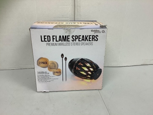 LED Flame Wireless Speakers, Powers Up, E-Commerce Return - Lot 427G