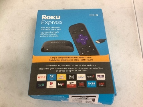 Roku Express, Untested, Appears New - Lot 488G
