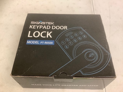 SignStek Keypad Door Lock, Appears New - Lot 492G