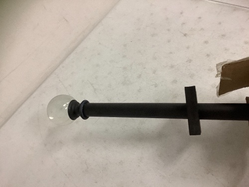 Curtain Rod w/ Clear Finials, Appears New - Lot 503