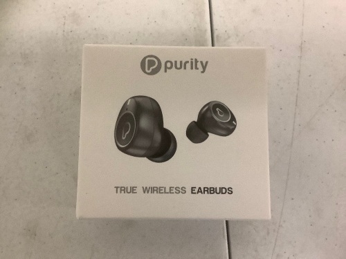 Purity True Wireless Earbuds, Powers Up, E-Commerce Return - Lot 531G