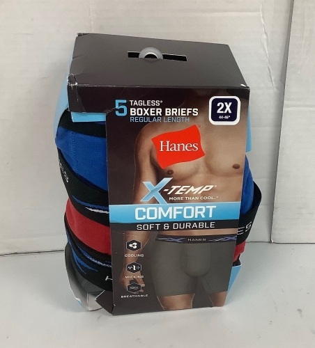 Hanes Mens Boxer Briefs, 2X, E-Commerce Return - Lot 537