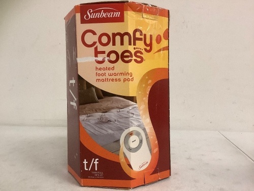 Sunbeam Comfy Toes Heated Foot Warming Mattress Pad, Untested, Appears new - Lot 538G