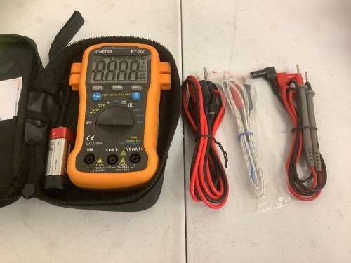 BTMETER BT-39C True RMS Digital Multimeter, Untested, E-Commerce Return - Lot 561G