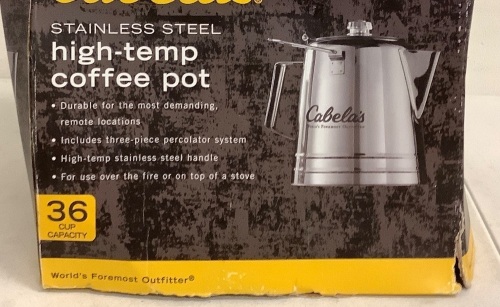 Stainless Steel High Temp Coffee Pot, E-Commerce Return - Lot 572