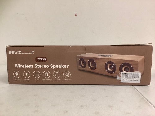 Seviz Wood Wireless Speaker, Powers Up, Appears New - Lot 599G