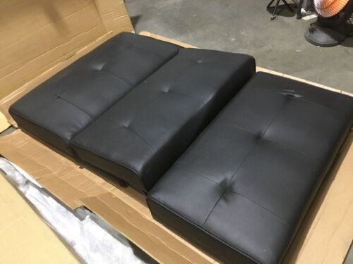 3-Piece Modular Modern Furniture Set w/ Double & Single Futons, Footstool - Lot 110