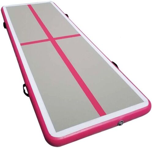86 York Inflatable Gymnastics Tumbling Mat with Pump, 20' x 3.3' x 8"  - Lot 144