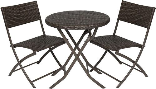 3pc Rattan Patio Bistro Set  - Lot 335