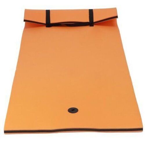HALLOLURE 87"x 36" Floating Water Pad Mat with Rolling Pillow Design  - Lot 347