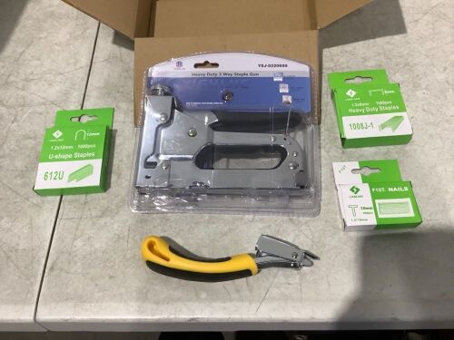Lot of (5) Heavy Duty 3 Way Staple Gun Kits  - Lot 374