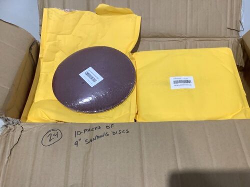 Lot of (24) 9" Sanding Discs, 10 pcs  - Lot 379