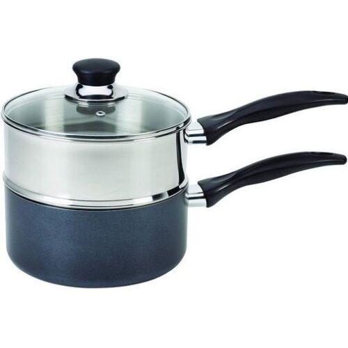 T-fal Specialty Stainless Steel Double Boiler with Phenolic Handle Cookware, 3-Quart - Lot 418