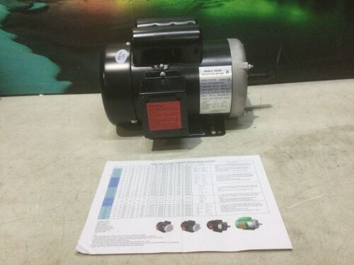 1.5 HP Electric Motor 56 Frame Single Phase 3450RPM TEFC 5/8" Shaft General 2Pole - Lot 422
