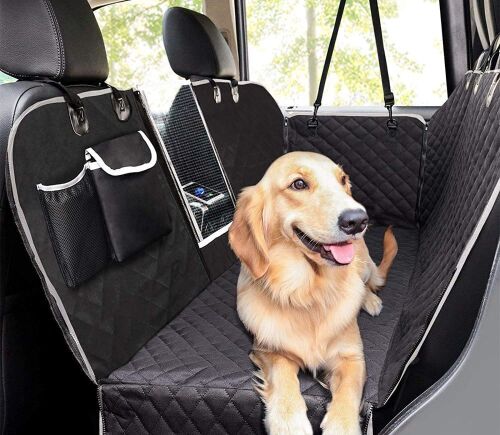 Pecute 100% Waterproof Car Seat Cover Hammock for Pets with Mesh Window, Scratch Proof - Lot 430