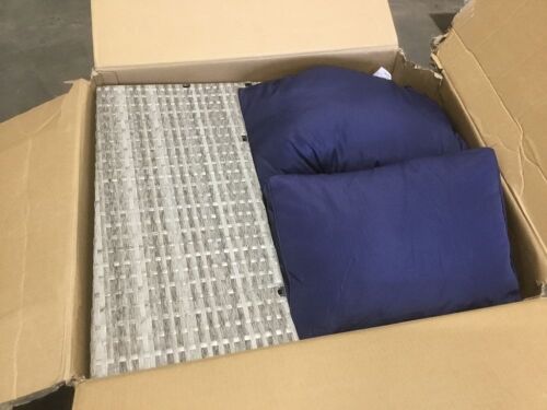 7-Piece Modular Wicker Sectional Conversation Set w/ 2 Pillows, Cover - Lot 437