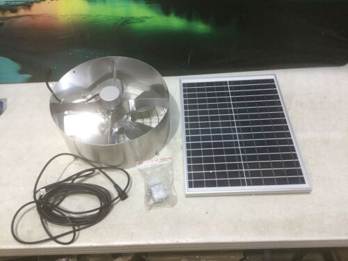 Attic Vent with Solar Panel  - Lot 639