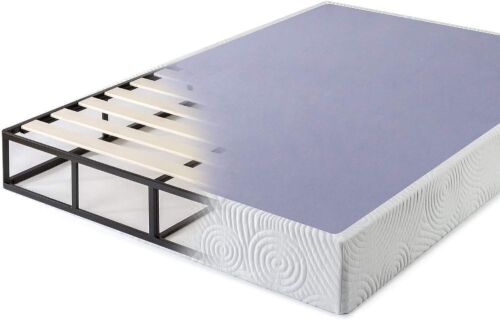 ZINUS Metal Box Spring with Wood Slats /9 Inch Mattress Foundation / Sturdy Steel Structure / Easy Assembly, California King - Lot 846